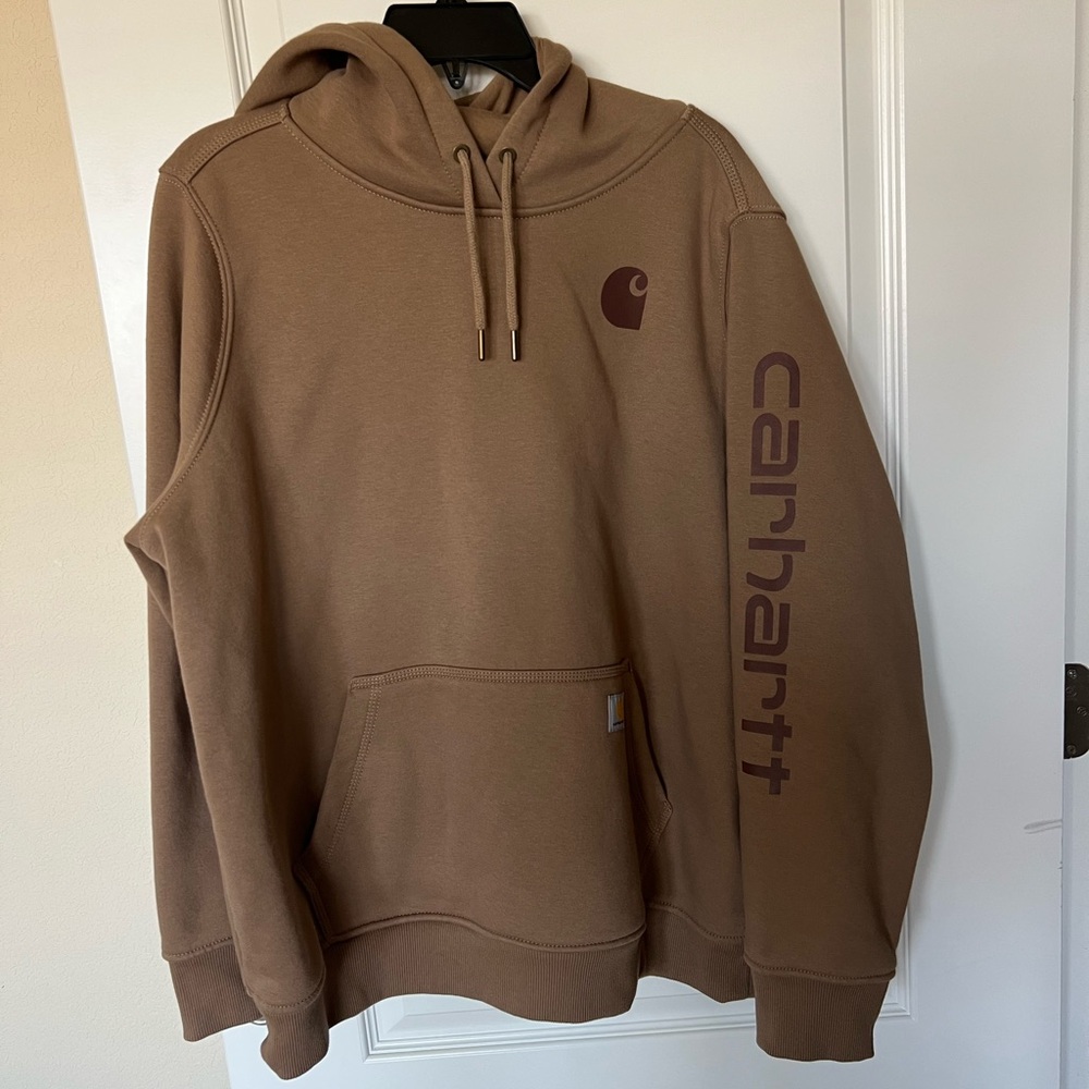 Carhartt Brown Sweatshirt Relaxed Fit Hoodie